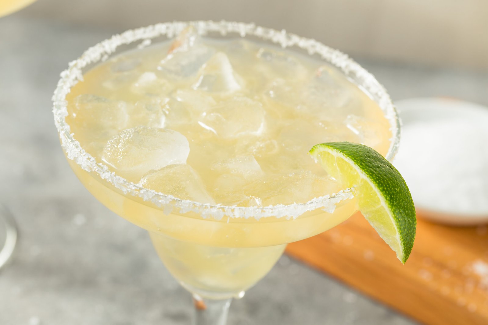 Fresh margarita with lime in the Mexican Caribbean